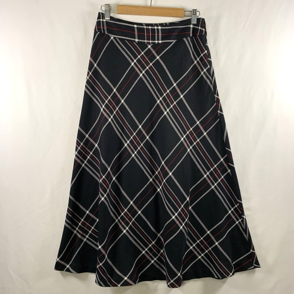Academia Bias Tartan Plaid Maxi Skirt Size 8 Old Money Ivy League Holiday